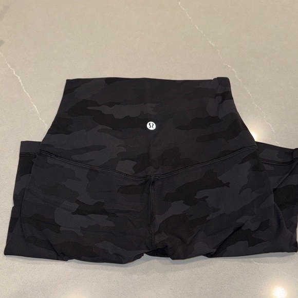 Black Camo High-Waisted Biker Shorts - Picture 2 of 2